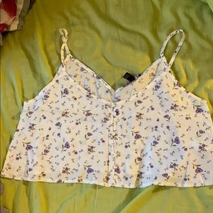 Forever 21 Crop floral tank